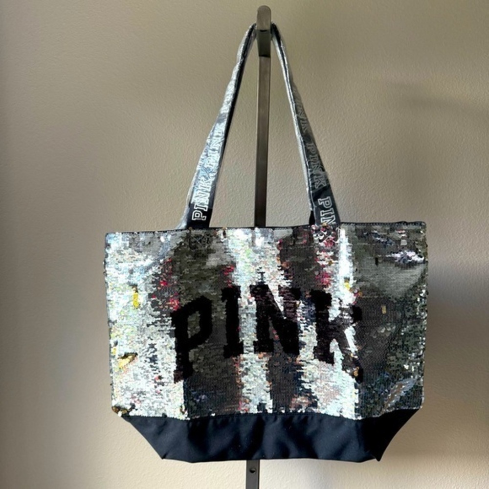 PINK Victoria’s Secret large sequin bling bag-NWOT